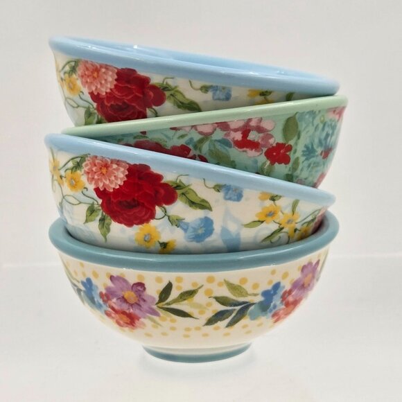 Pioneer Woman Other - Pioneer Woman Blooming Bouquet Sweet Rose Set of 4 Individual Dip Dishes
